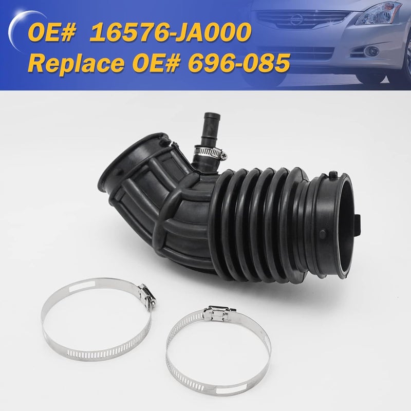 X4XZ Air Cleaner Intake Hose Tube with Clamps for 2007-2013 Nissan Altima 2.5L 4 Cylinder Engine 16576-JA000 - Image 5